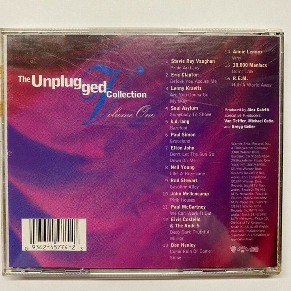 Unplugged Collection, Vol. 1 by Various Artists (CD, Dec-1994, Warner Bros.) - Picture 3 of 3